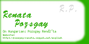 renata pozsgay business card